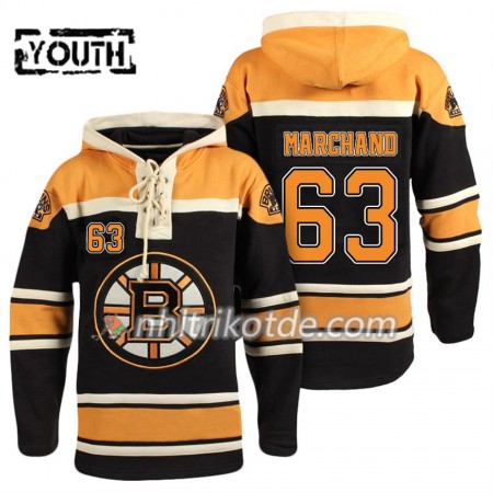 Boston Bruins Brad Marchand 63 Schwarz Sawyer Hooded Sweatshirt - Kinder